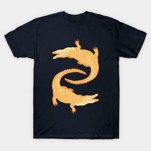 Crocodiles (Navy and Yellow Palette) T-Shirt